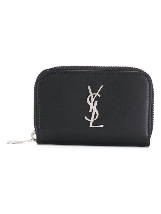Luxury Saint Laurent Men's Zipper Around Wallet in Black | 5354110SX0E
