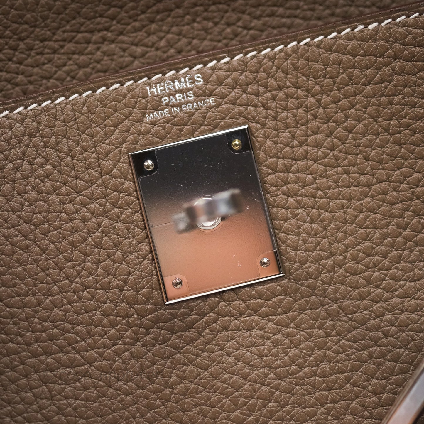 Hermès Kelly 28 Retourne Etoupe 18 Clemence Palladium Hardware