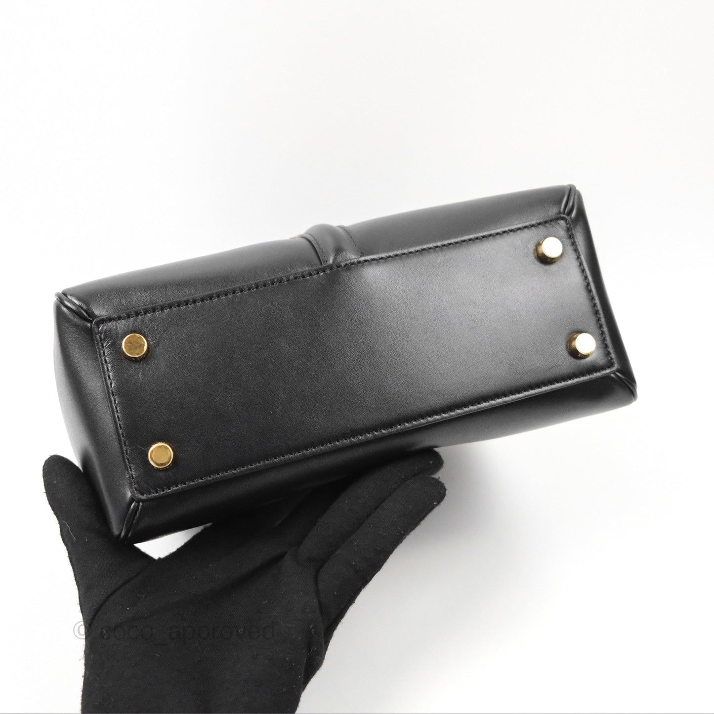Celine Small 16 Bag Black Satinated Calfskin