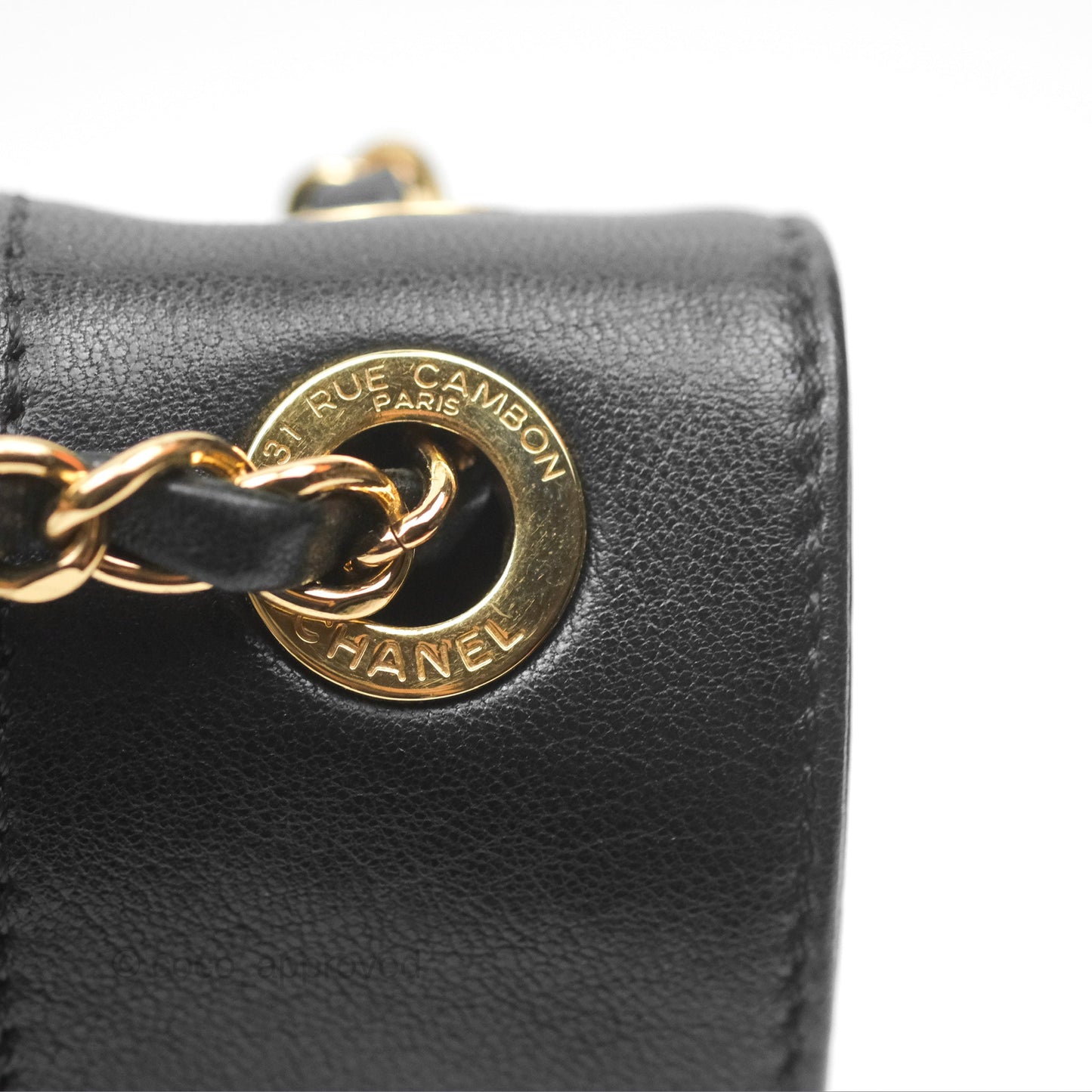 Chanel Mademoiselle Flap Bag Black Calfskin Gold Hardware