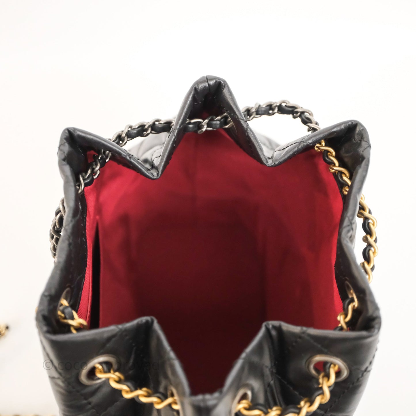 Chanel Small Gabrielle Backpack Black Aged Calfskin