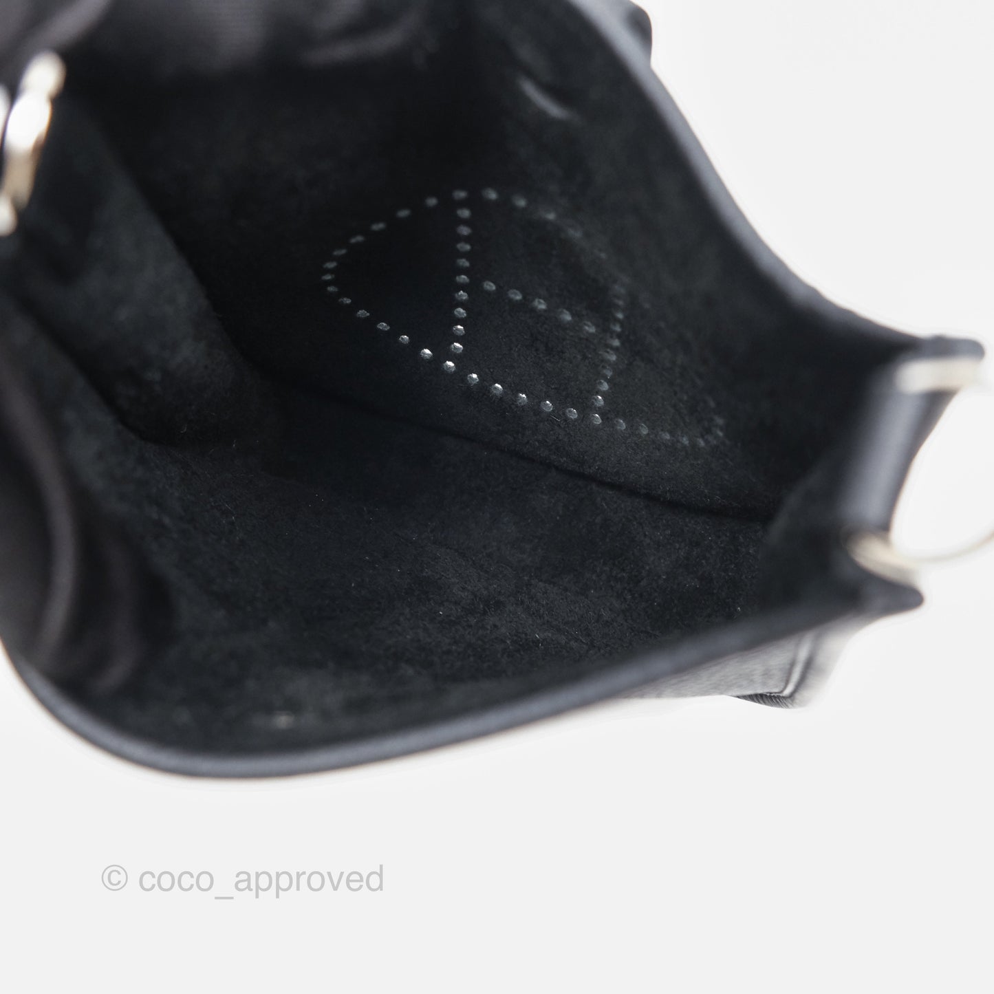 Hermès Mini Evelyne 16 Noir 89 Clemence Palladium Hardware