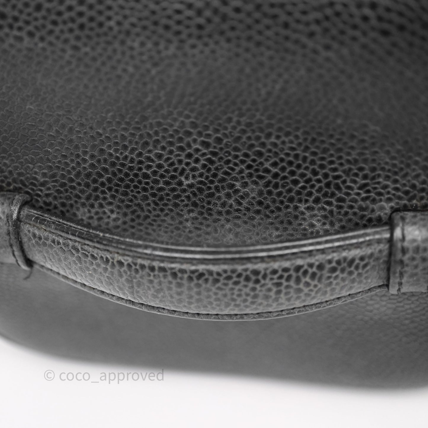 Chanel Vintage Vanity Case Black Caviar Gold Hardware