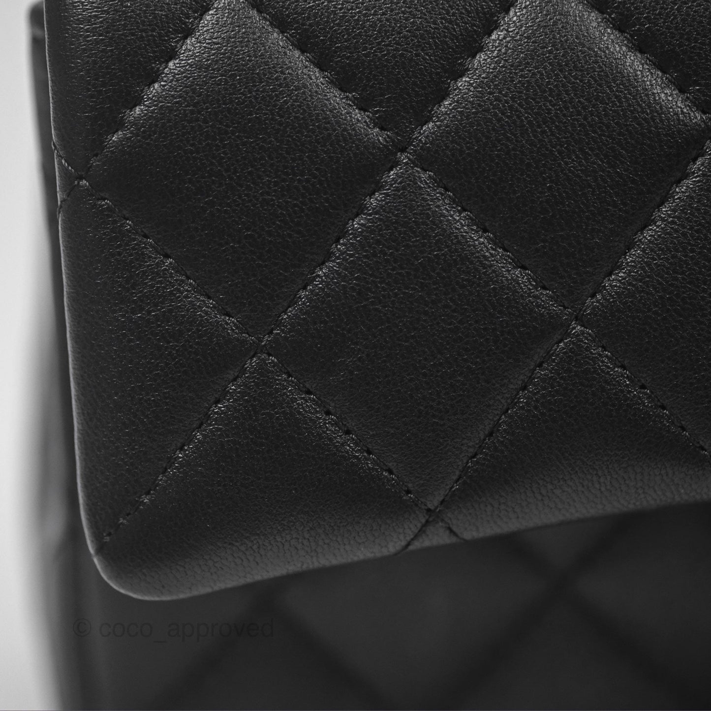 Chanel Top Handle Mini Rectangular Flap Black Lambskin Gold Hardware