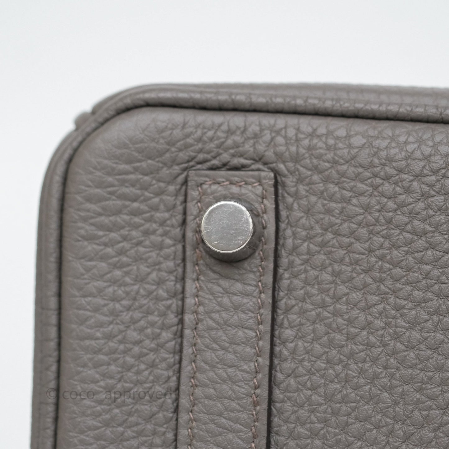 Hermès Birkin 25 Retourne Gris Etain 8F Togo Palladium Hardware