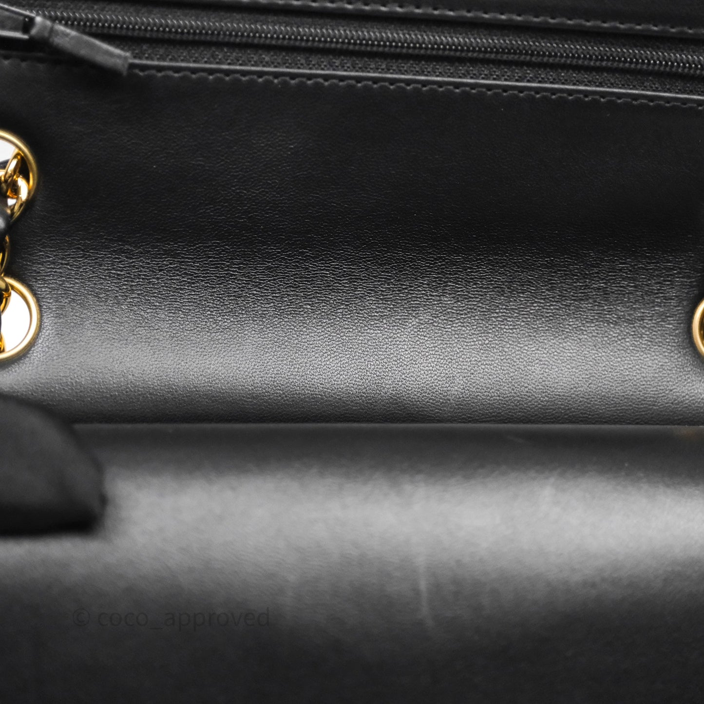 Chanel Small Classic Flap Quilted Black Lambskin Gold Hardware