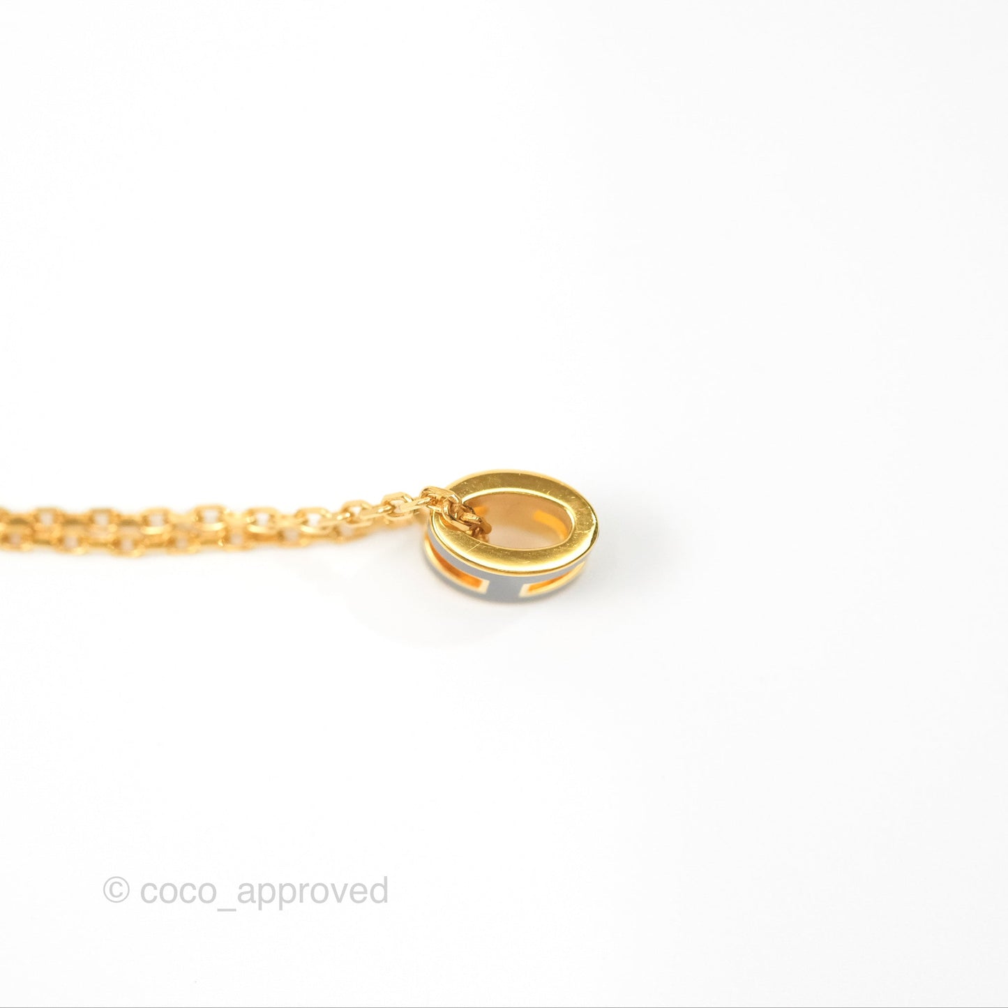 Hermès Mini Pop H Pendant Necklace Noir Gold Hardware