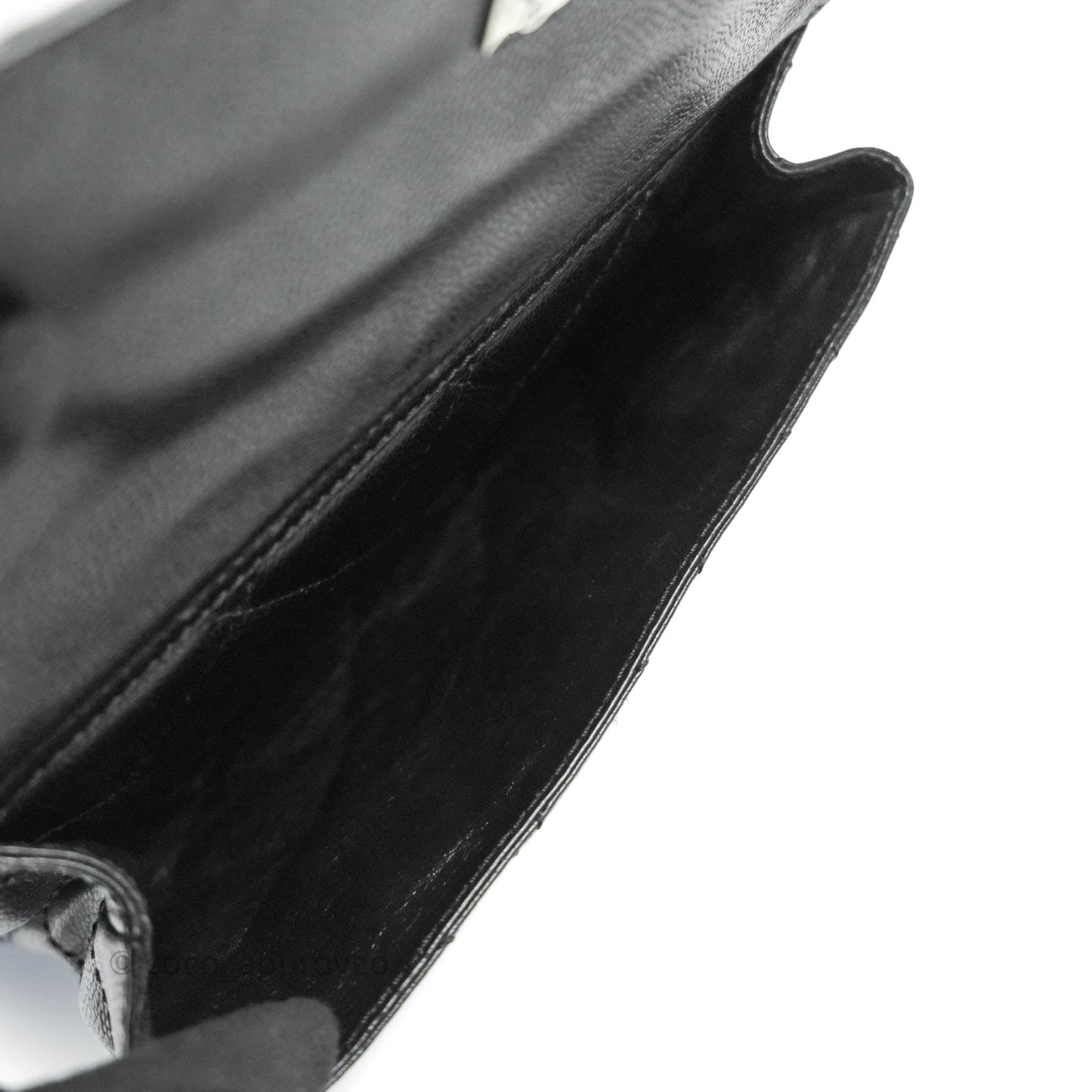 Chanel Quilted Black Caviar Tote Silver Hardware