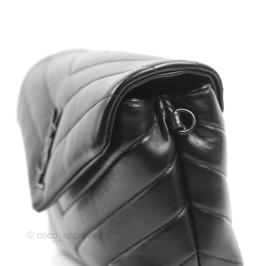 Saint Laurent Loulou Toy Quilted Leather Shoulder Bag Black