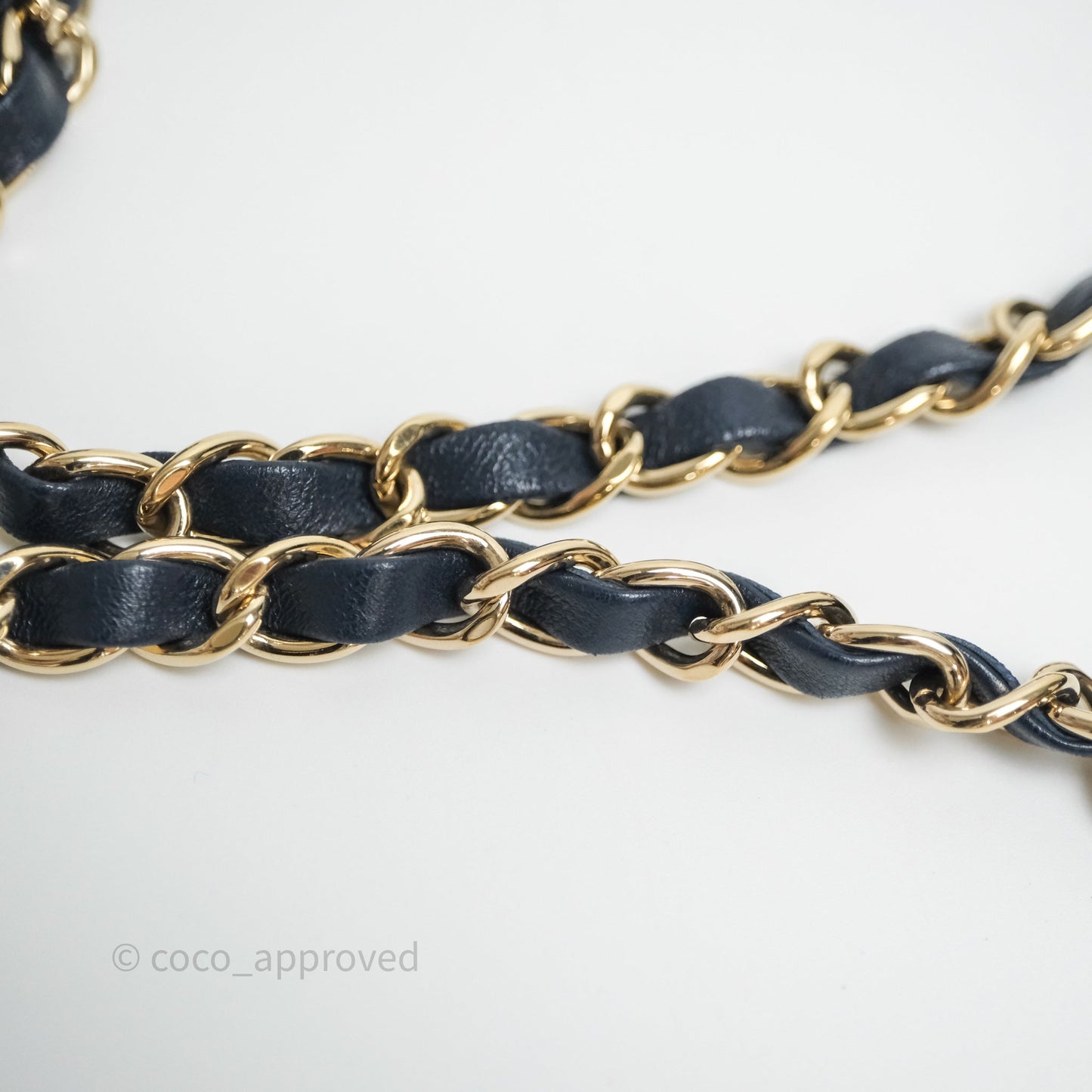 Chanel Small Trendy CC Navy Lambskin Gold Hardware