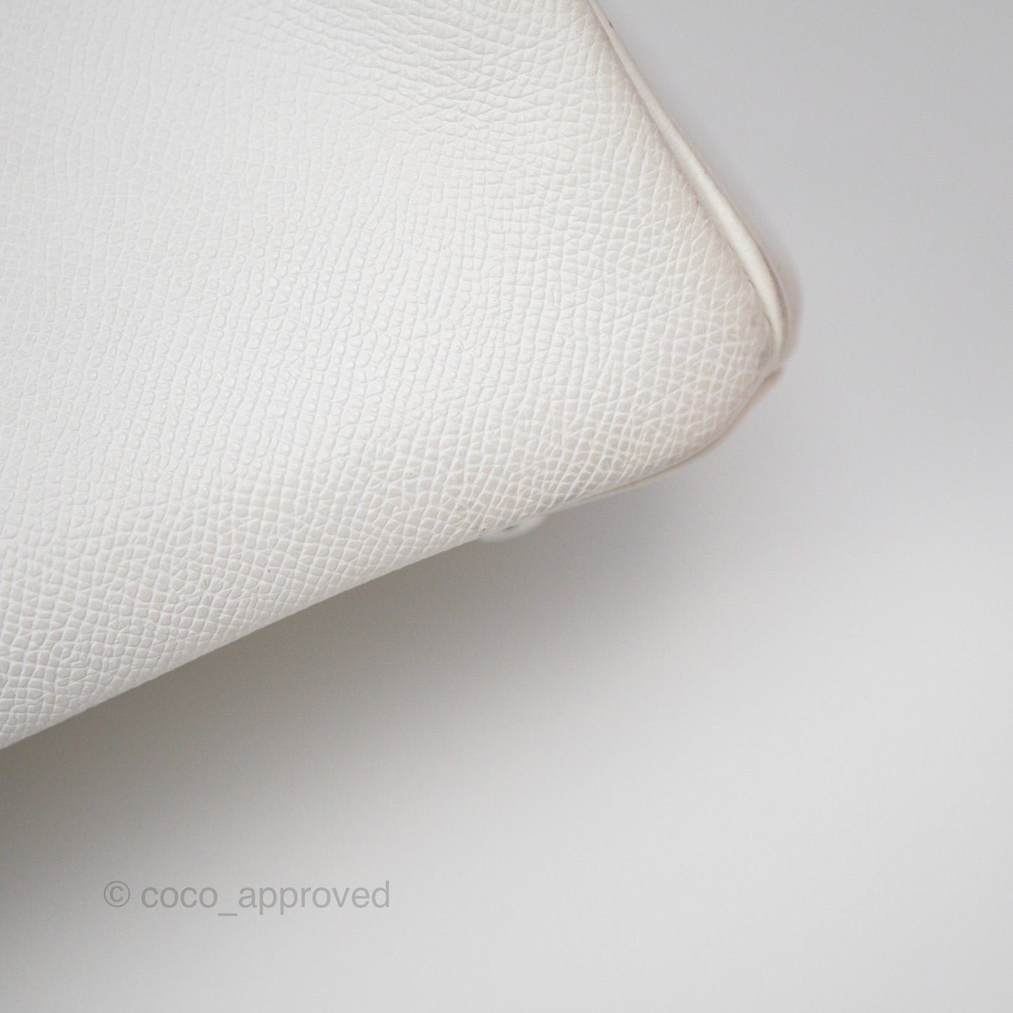 Hermès Birkin 30 Retourne White Epsom Palladium Hardware