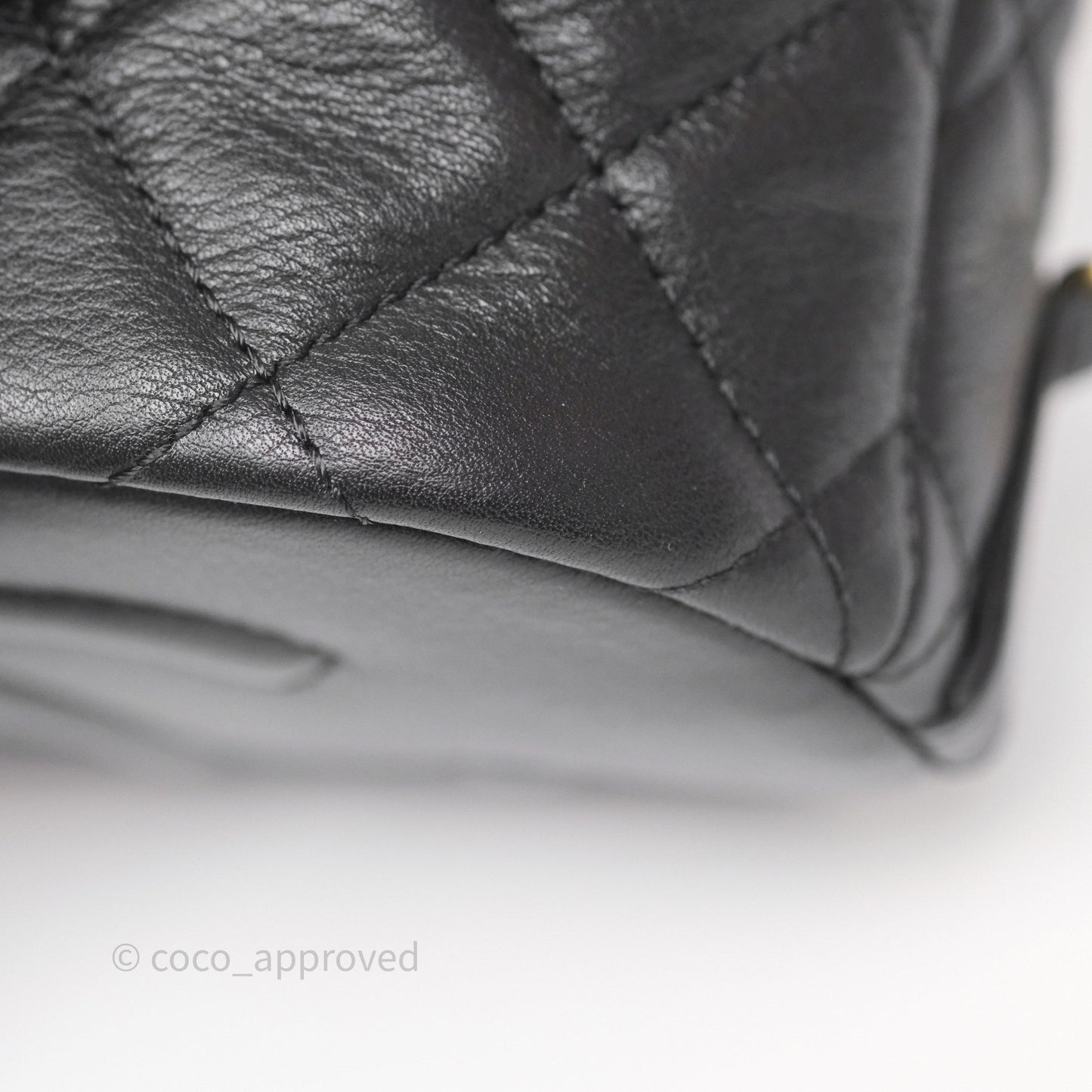 Chanel Mini Backpack Black Crumpled Calfskin Aged Gold Hardware 23A