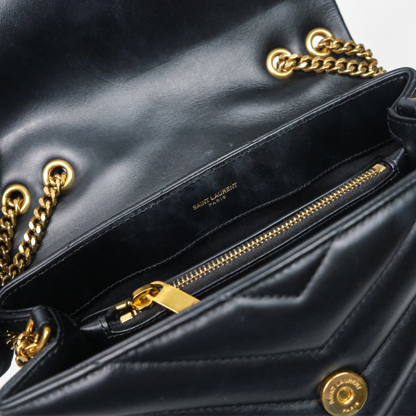 Saint Laurent Loulou Small Flap Bag Black Gold Hardware