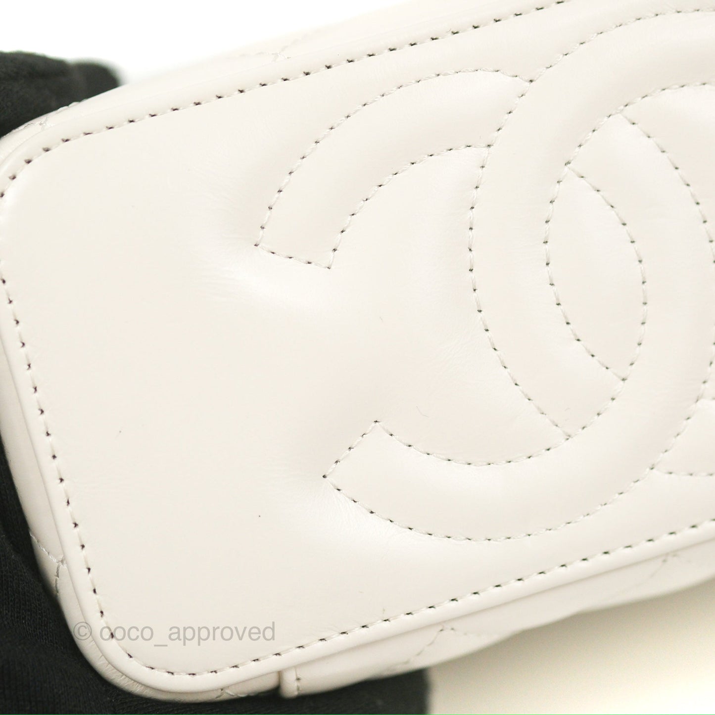 Chanel Rainbow Top Handle Vanity White Glazed Lambskin 23P