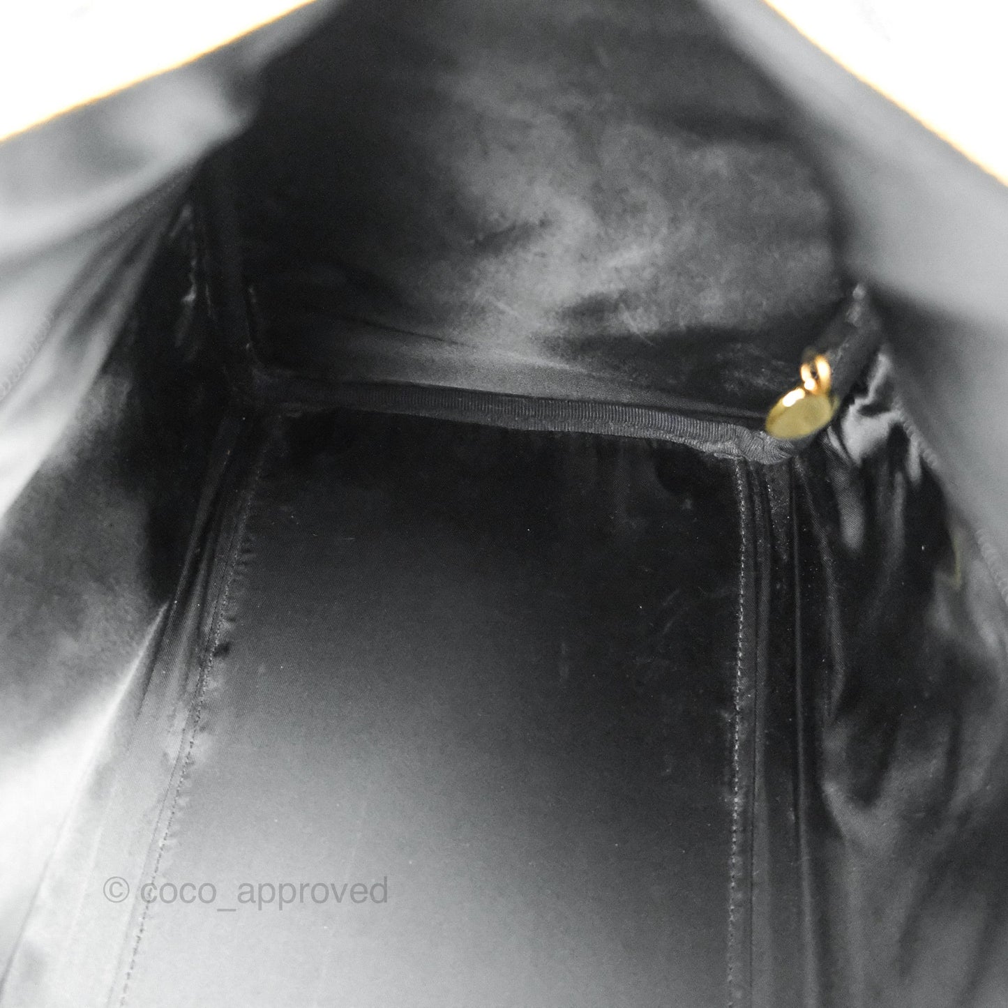 Chanel Vintage Boston Bag Black Caviar Gold Hardware