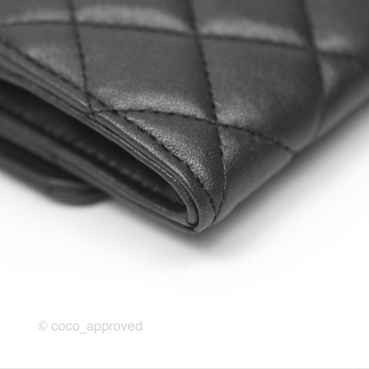 Chanel Classic Flap Card Holder Quilted Iridescent So Black