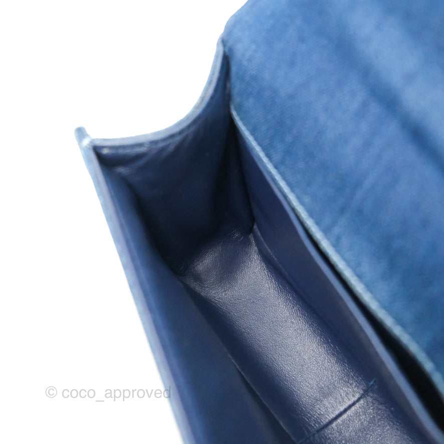 Chanel Medium Boy Blue Denim Tweed Ruthenium Hardware