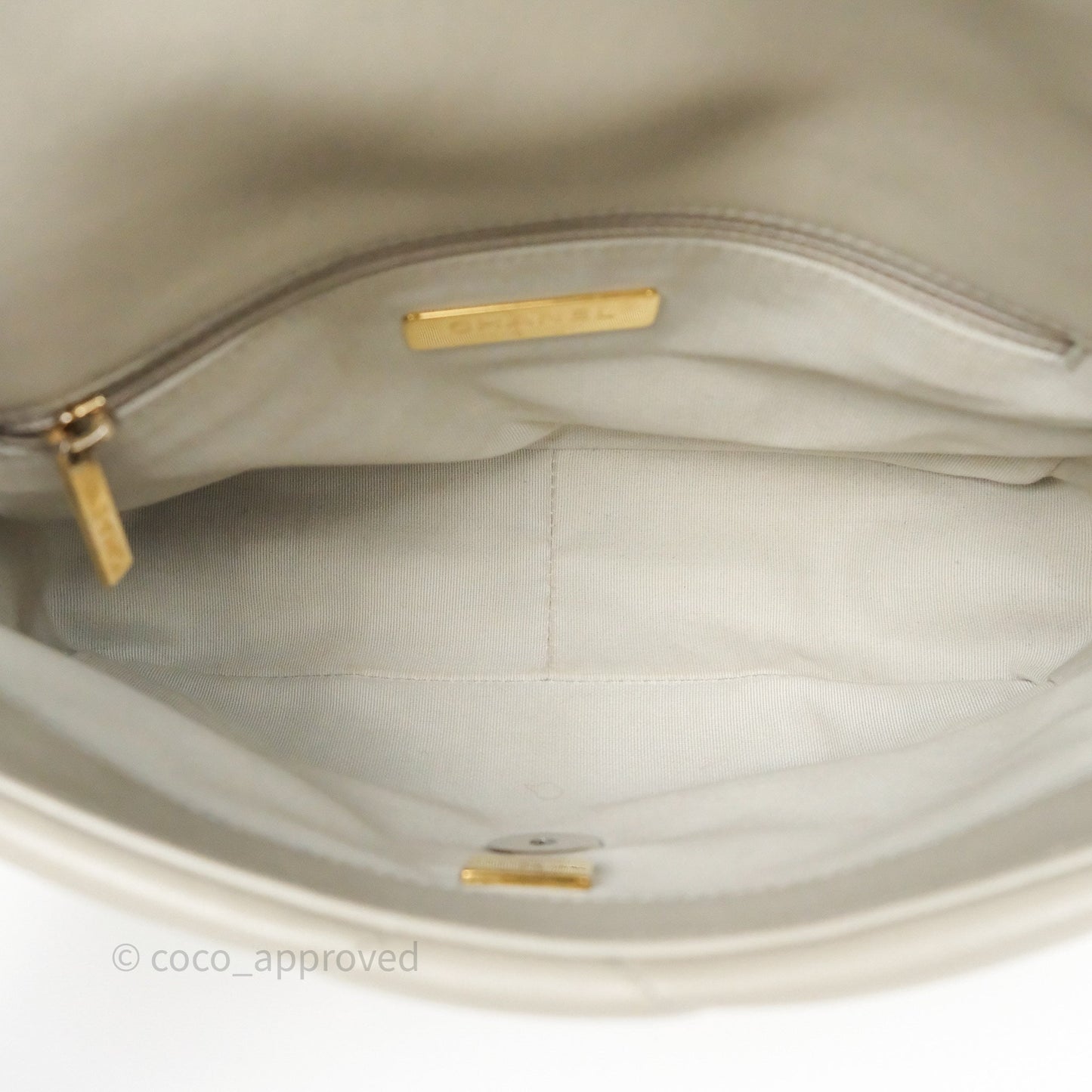 Chanel 19 Small Sage Grey Mixed Hardware