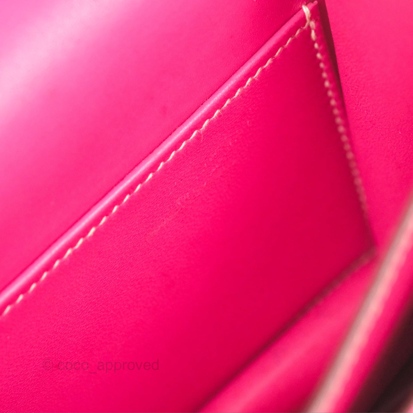 Hermès Constance Mini 18cm Rose Tyrien Epsom Palladium Hardware