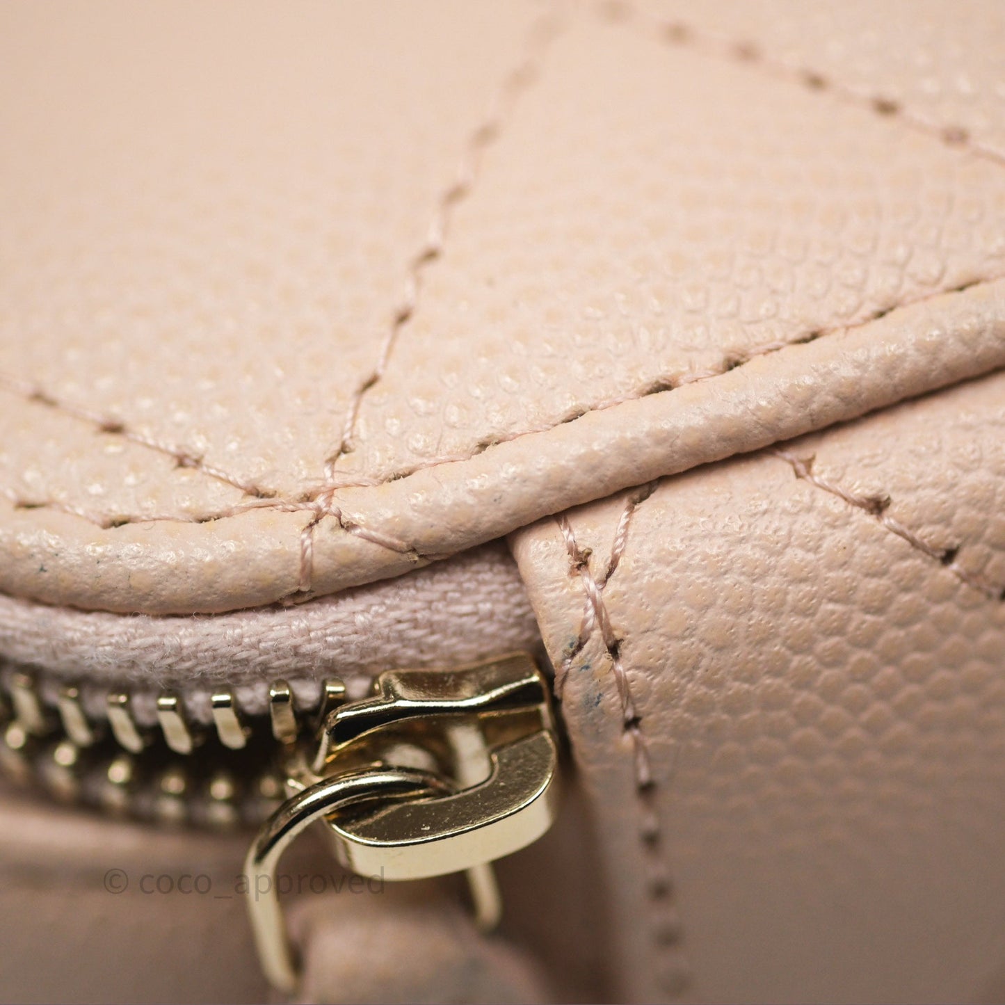Chanel Vanity with Classic Chain Light Beige Caviar Gold Hardware