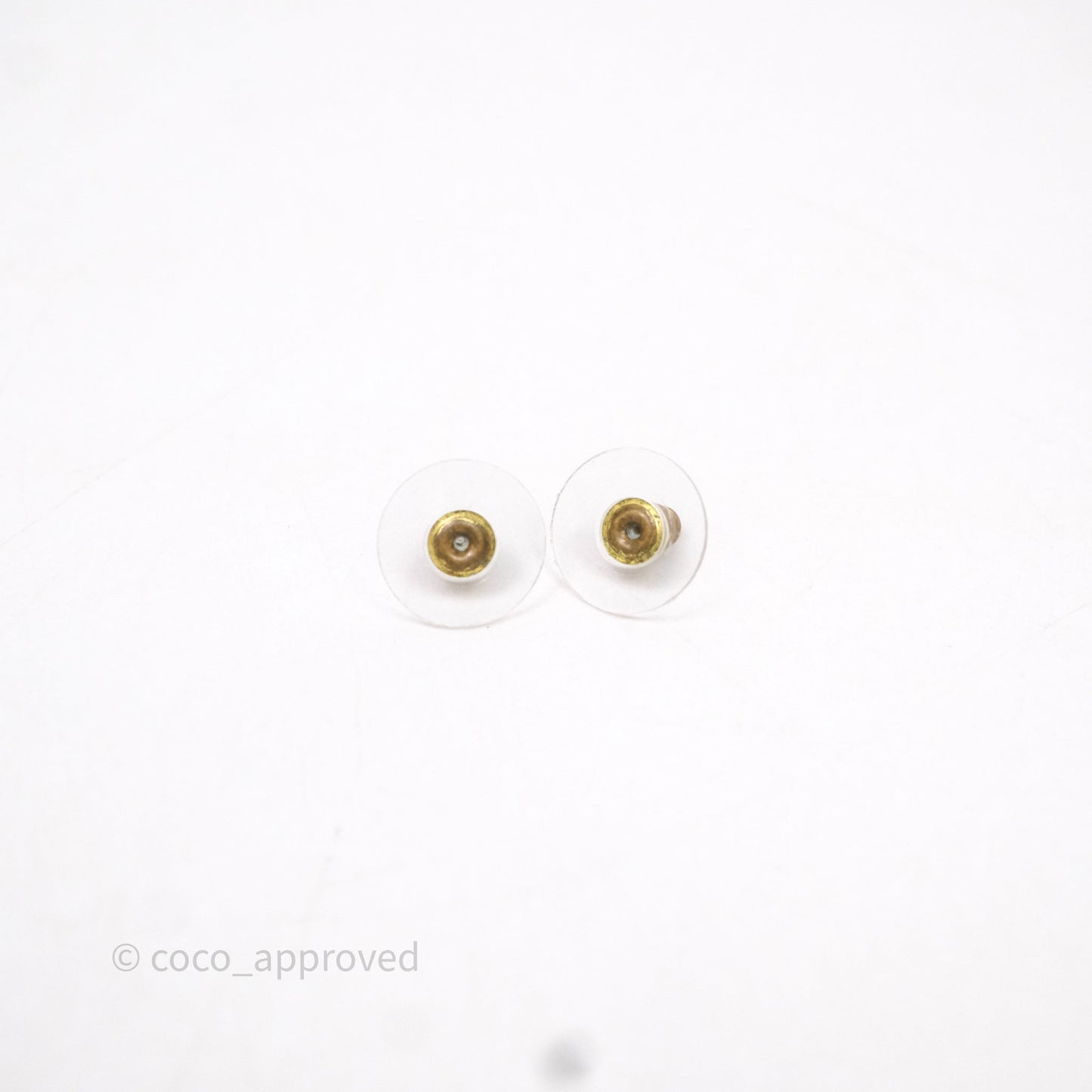 Chanel CC Crystal Drop Earrings Gold Tone 22S