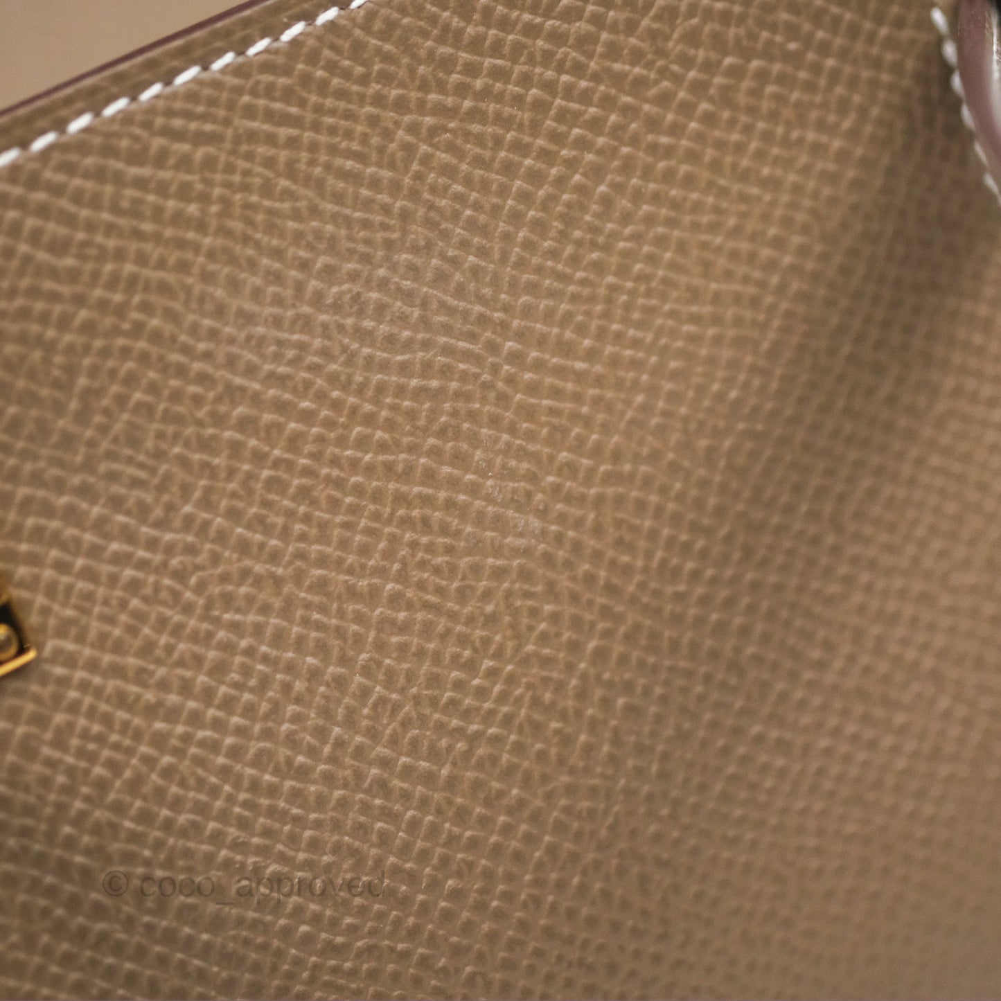 Hermès Kelly To Go Wallet Etoupe 18 Epsom Gold Hardware