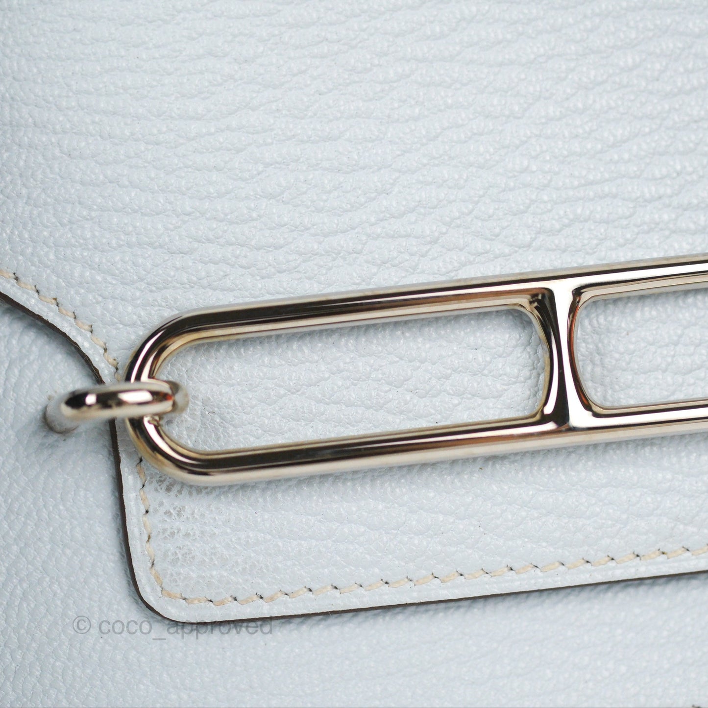 Hermès Roulis Slim Wallet Bleu Brume Chevre Mysore Palladium Hardware