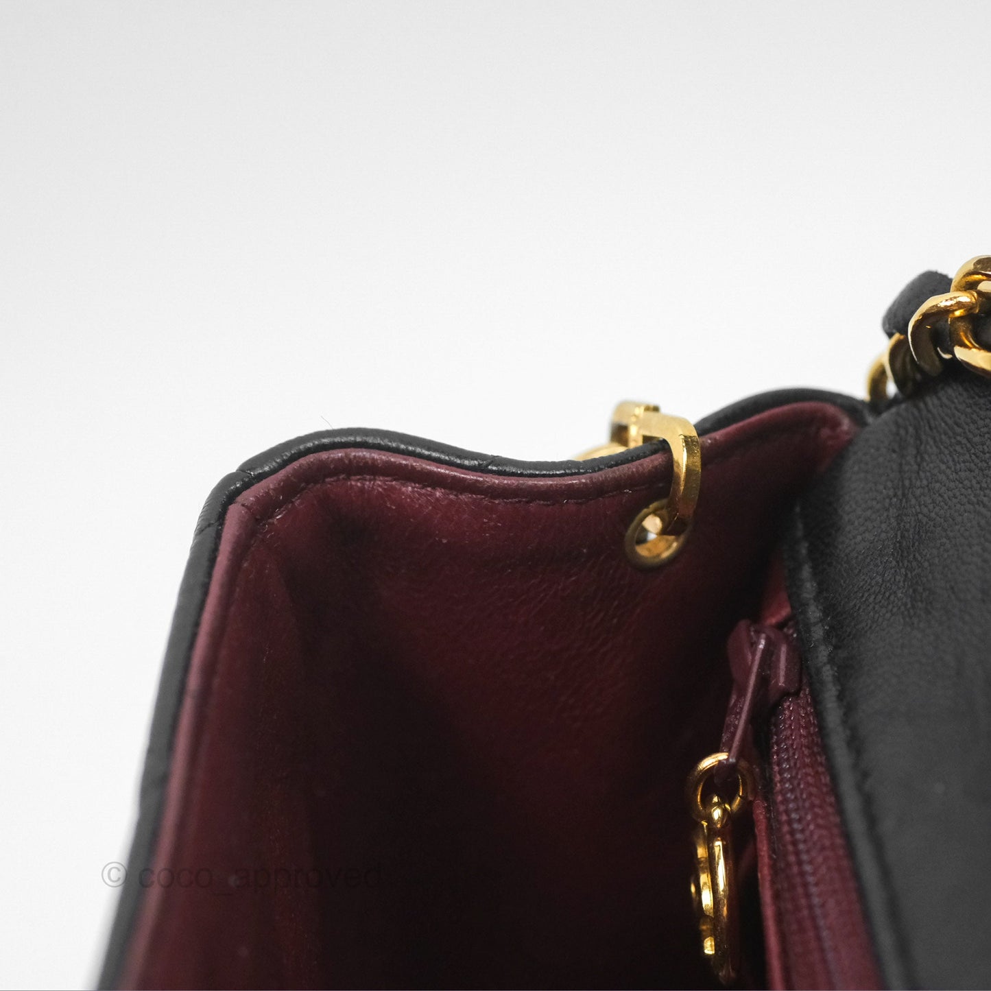 Chanel Vintage Mini Square Black Lambskin 24K Gold Hardware