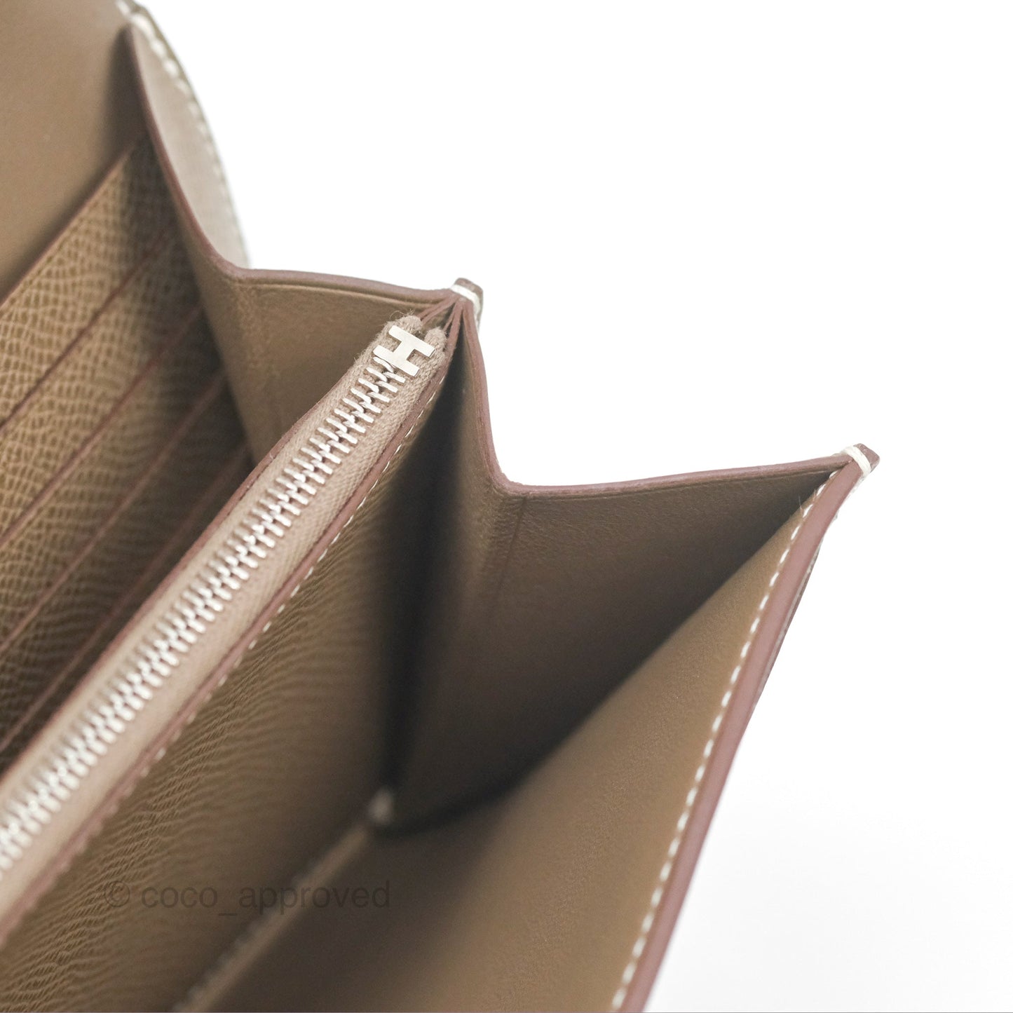 Hermès Constance To Go Wallet Etoupe Epsom Palladium Hardware
