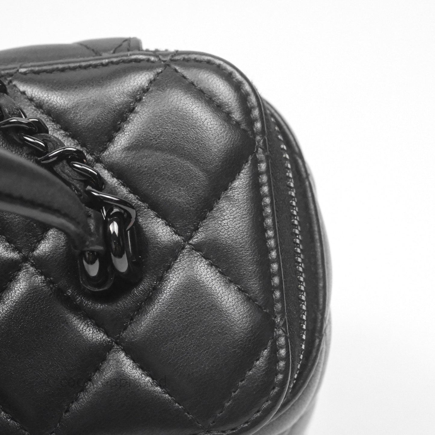 Chanel Vanity Rectangular Top Handle So Black Lambskin