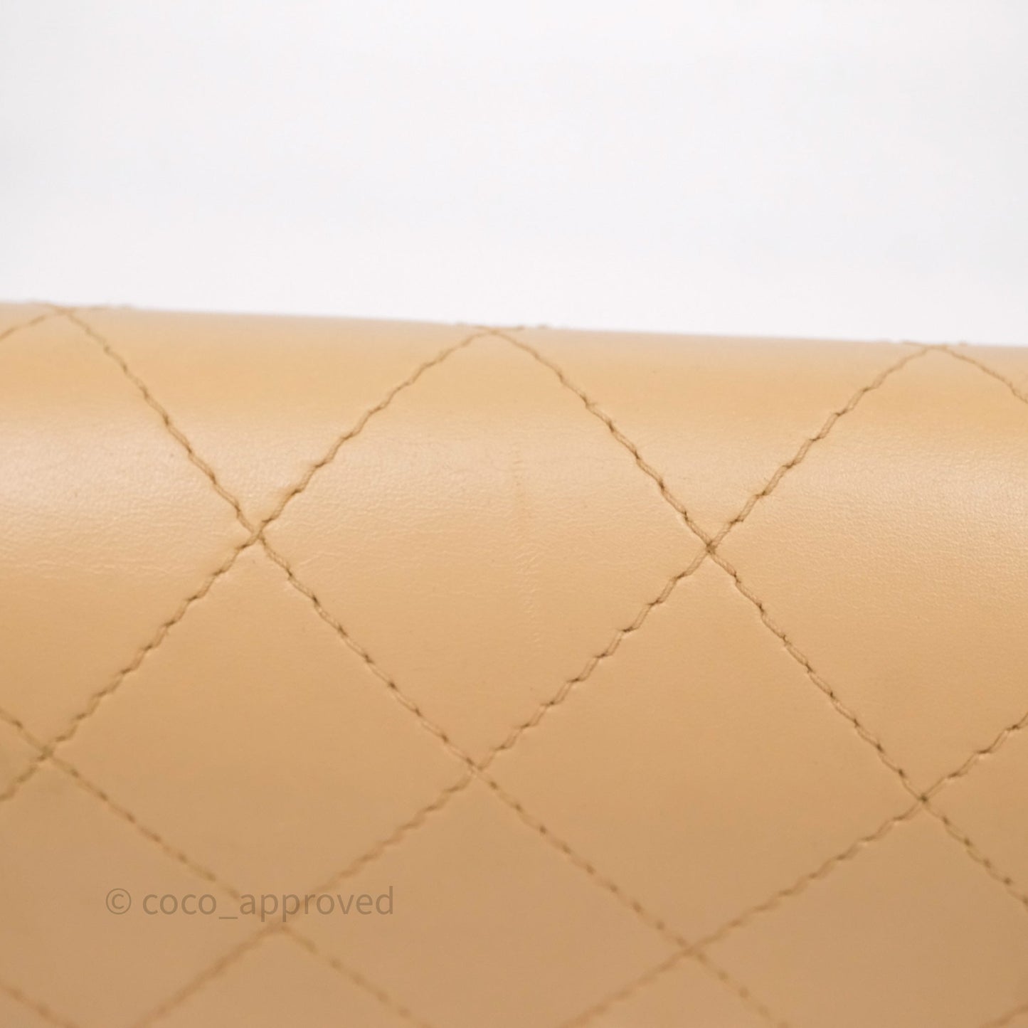 Chanel Vintage Quilted Kelly Shoulder Bag Beige Silver Hardware