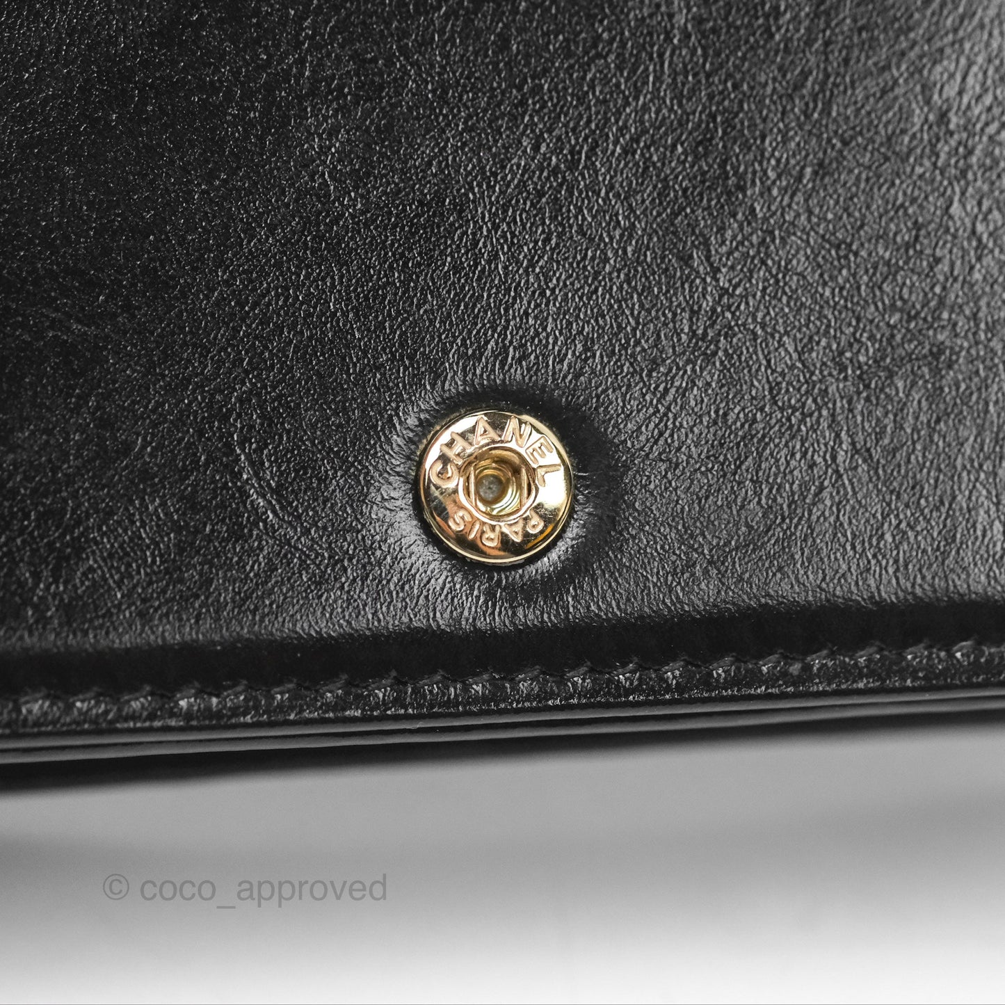 Chanel 31 Card Holder Shiny Black Calfskin Gold Hardware 24C