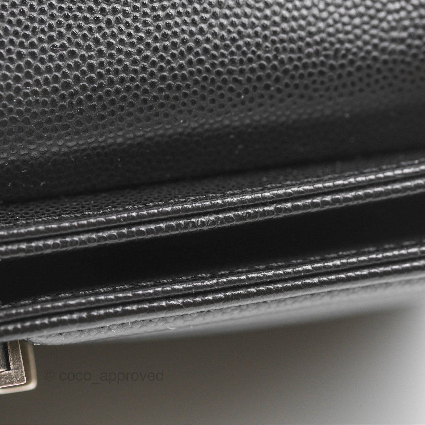 Chanel Boy Quilted Medium Black Caviar Ruthenium Hardware