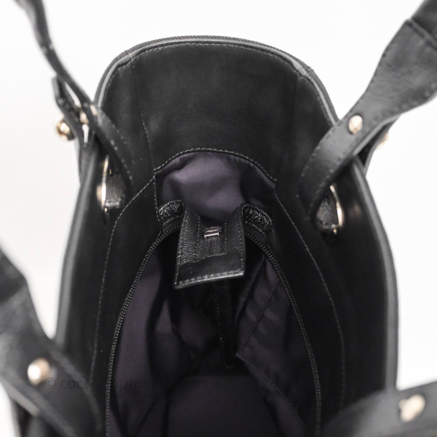 Chanel Quilted Paris Biarritz Tote PM Black Coated Canvas