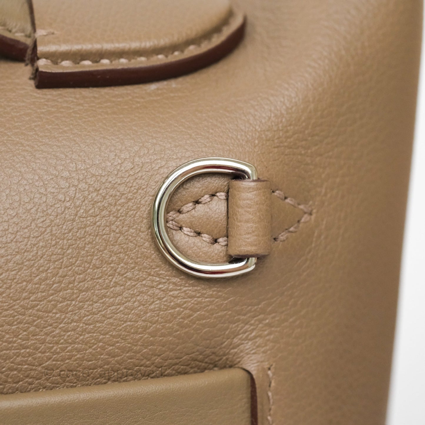 Hermès 24/24 21 Mini Etoupe 18 Evercolor/ Swift Palladium Hardware