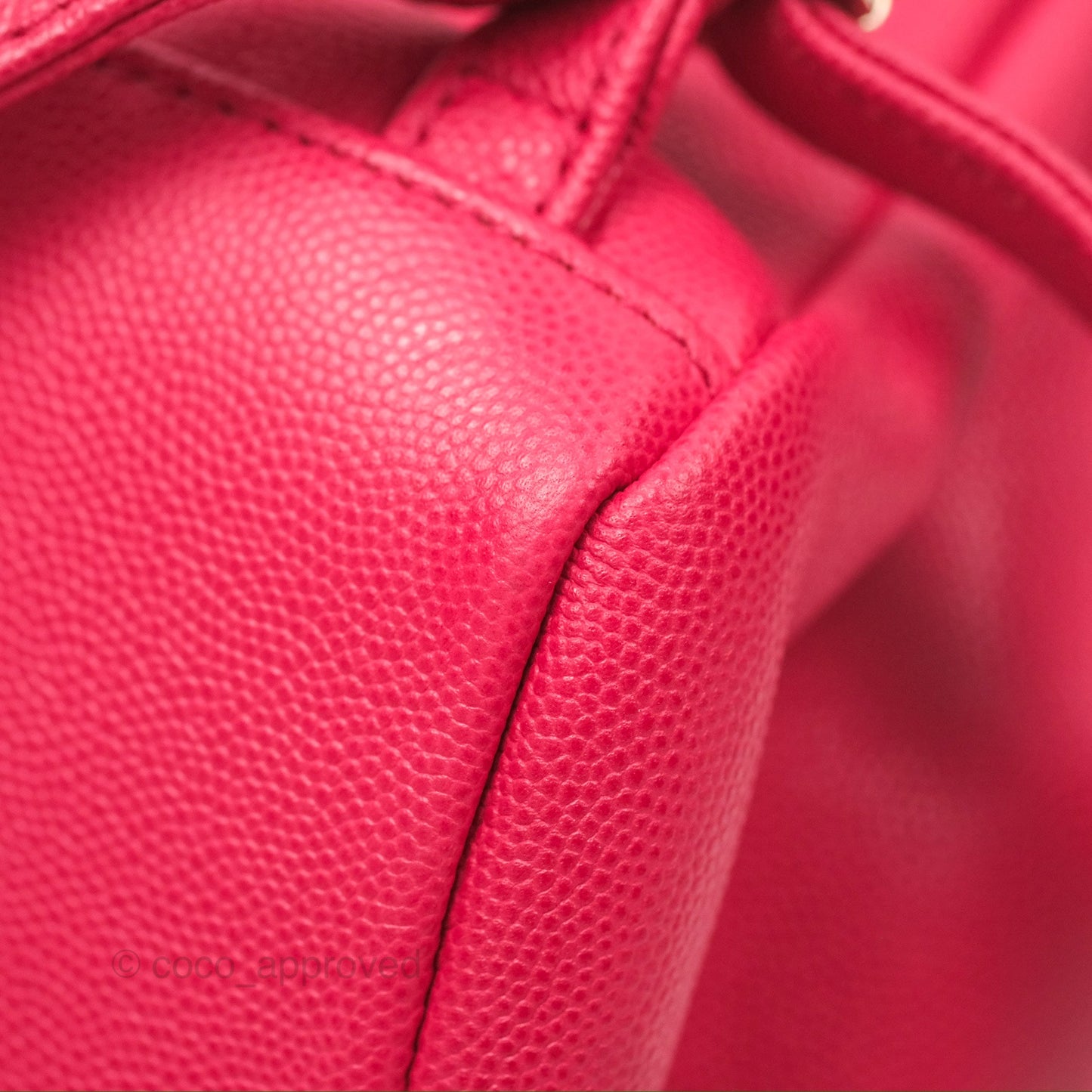 Chanel Quilted Business Affinity Backpack Dark Pink Caviar Gold Hardware
