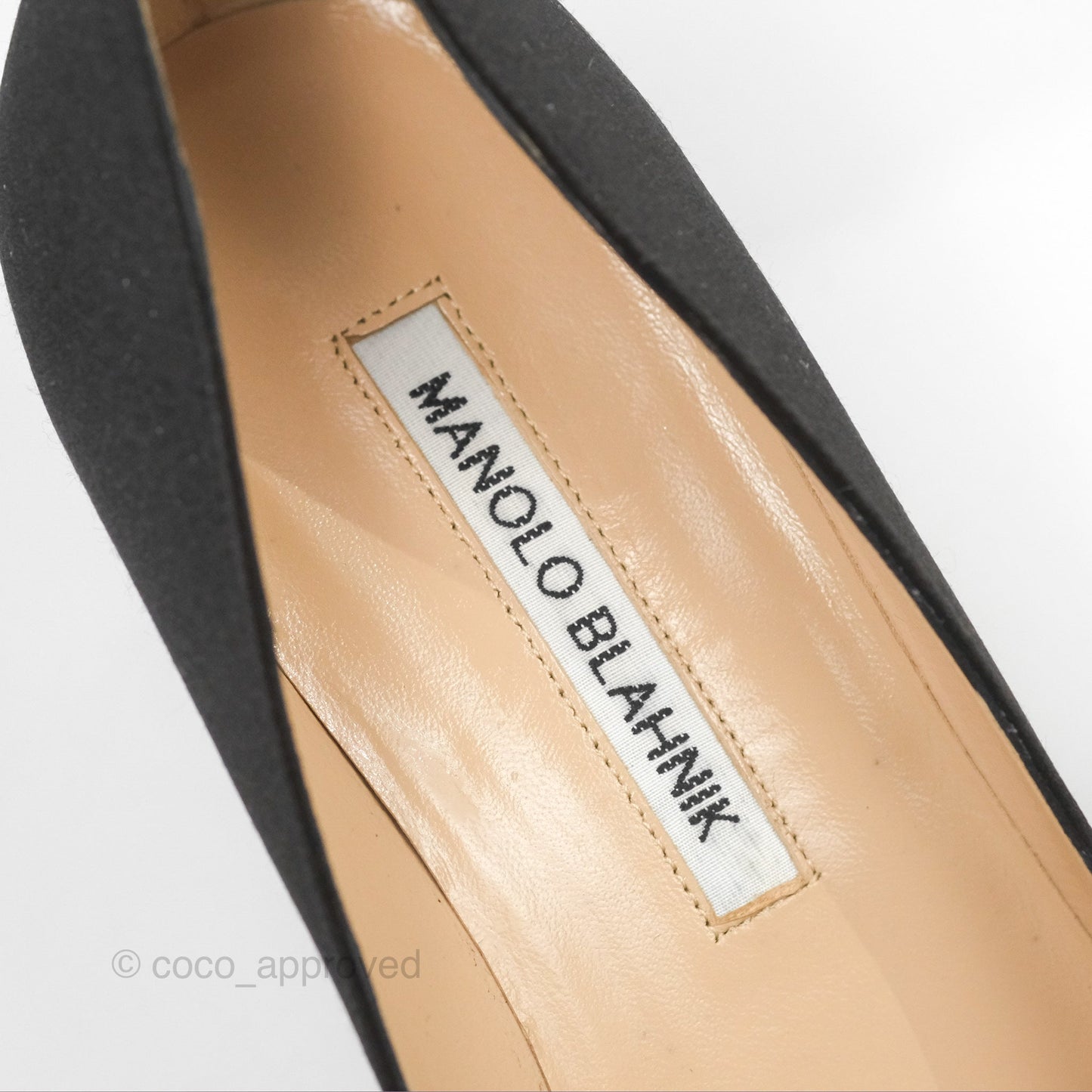 Manolo Blahnik Black Satin Hangisi Jewel Buckle Pumps Size 36.5