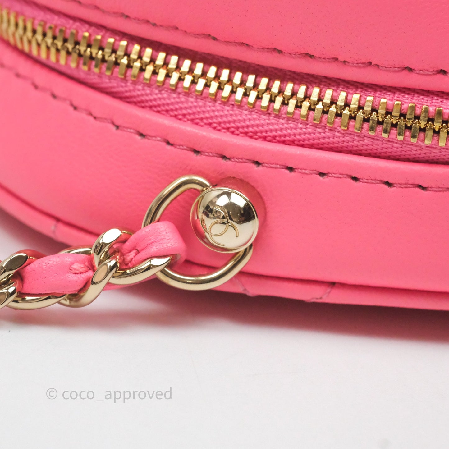 Chanel Large Heart Bag Pink Lambskin Gold Hardware 22S