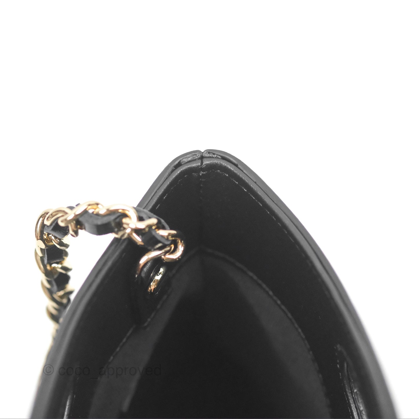 Chanel Nano 31 Black Shiny Calfskin Gold Hardware