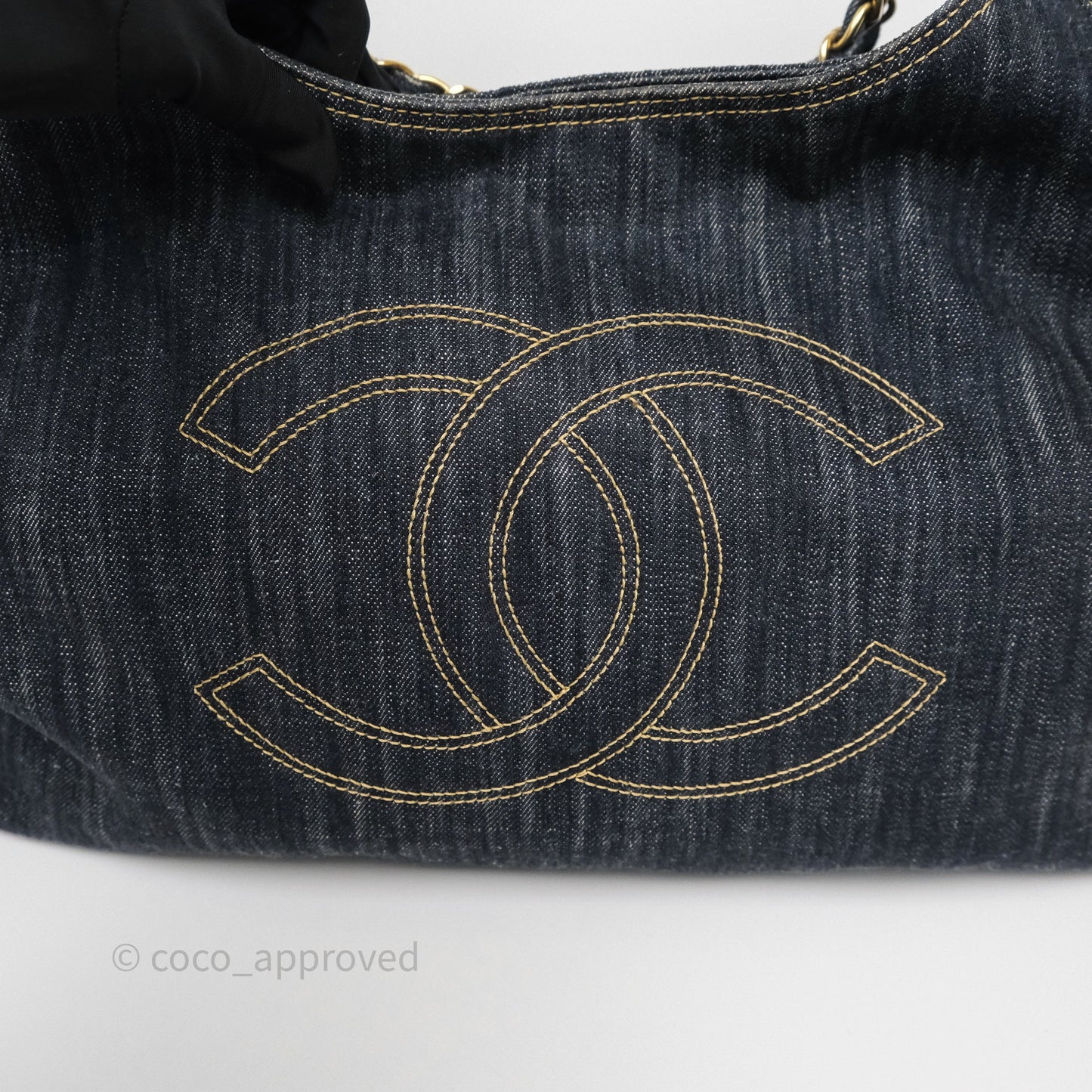 Chanel XL Coco Cabas Tote Bag Denim Gold Hardware