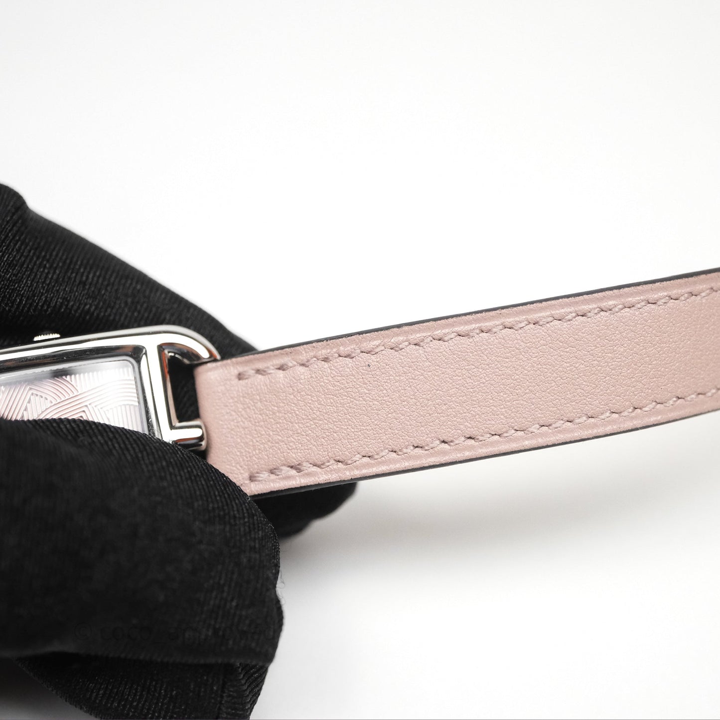 Hermès Cape Cod Steel Watch Glycine 4W Calfskin Strap