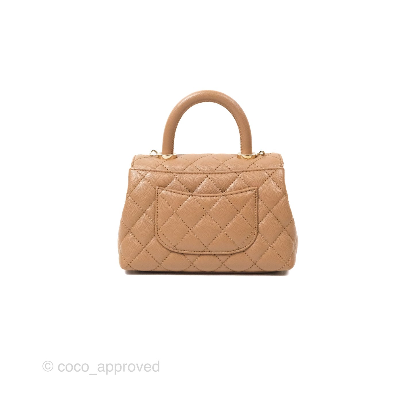 Chanel Mini Coco Handle Dark Beige Caviar Gold Hardware