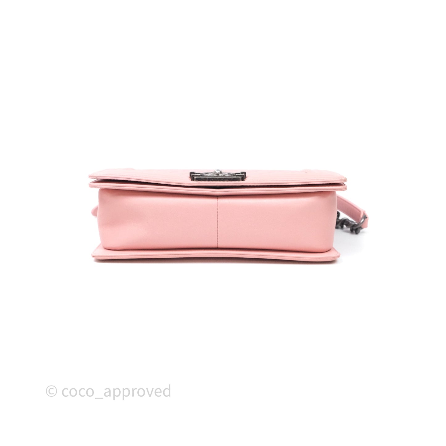 Chanel Quilted Medium Boy Pink Lambskin Ruthenium Hardware