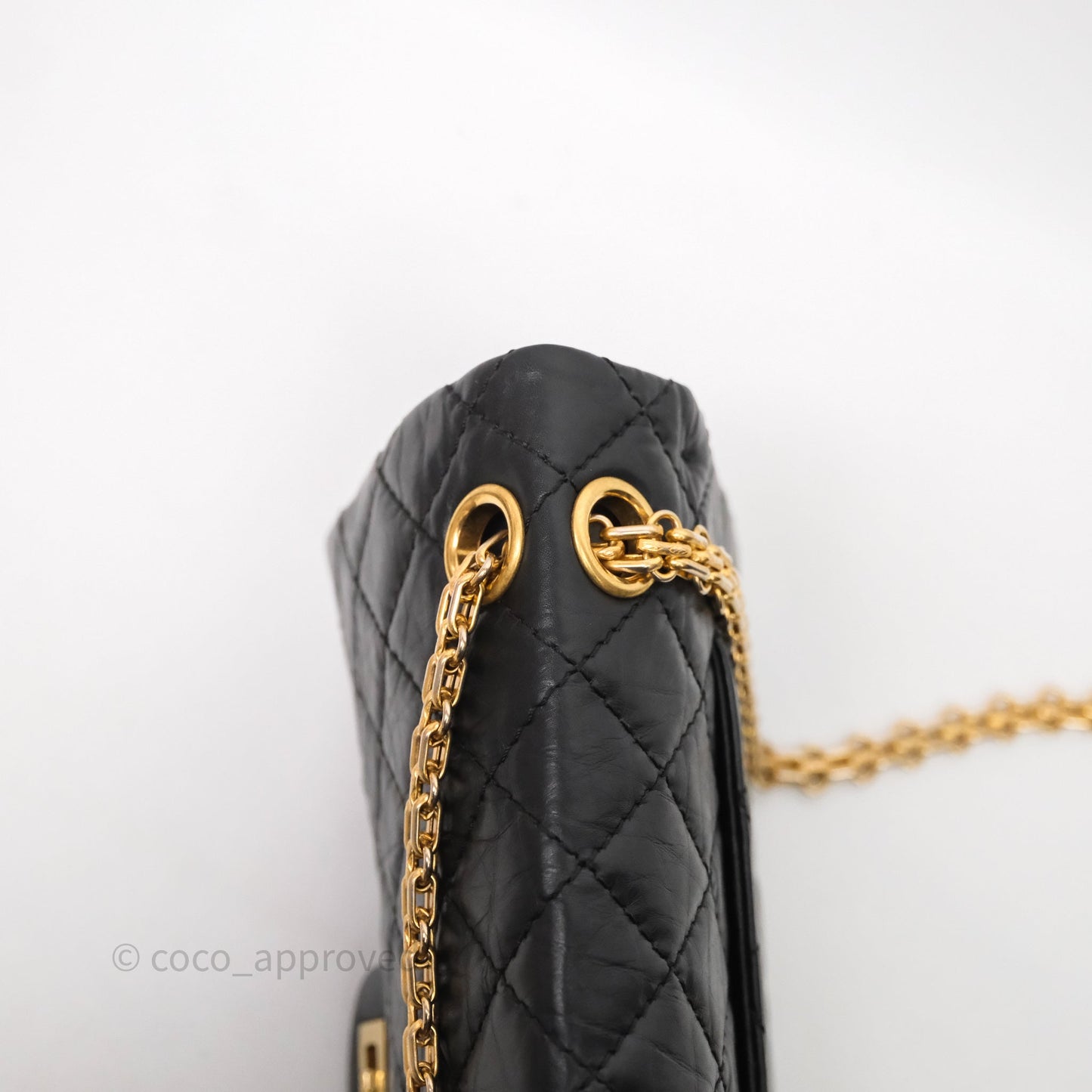 Chanel Reissue 225 Flap Black Aged Calfskin Gold Hardware