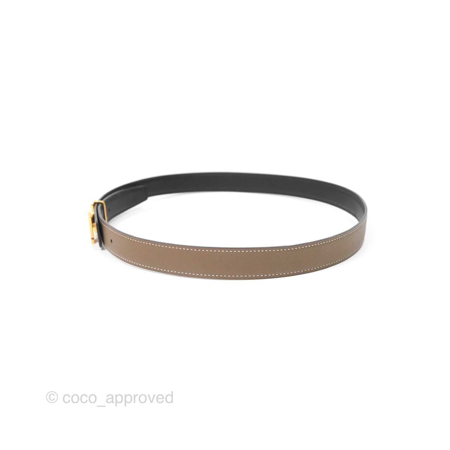 Hermès Constance Belt Buckle & Reversible Leather Strap Size 80