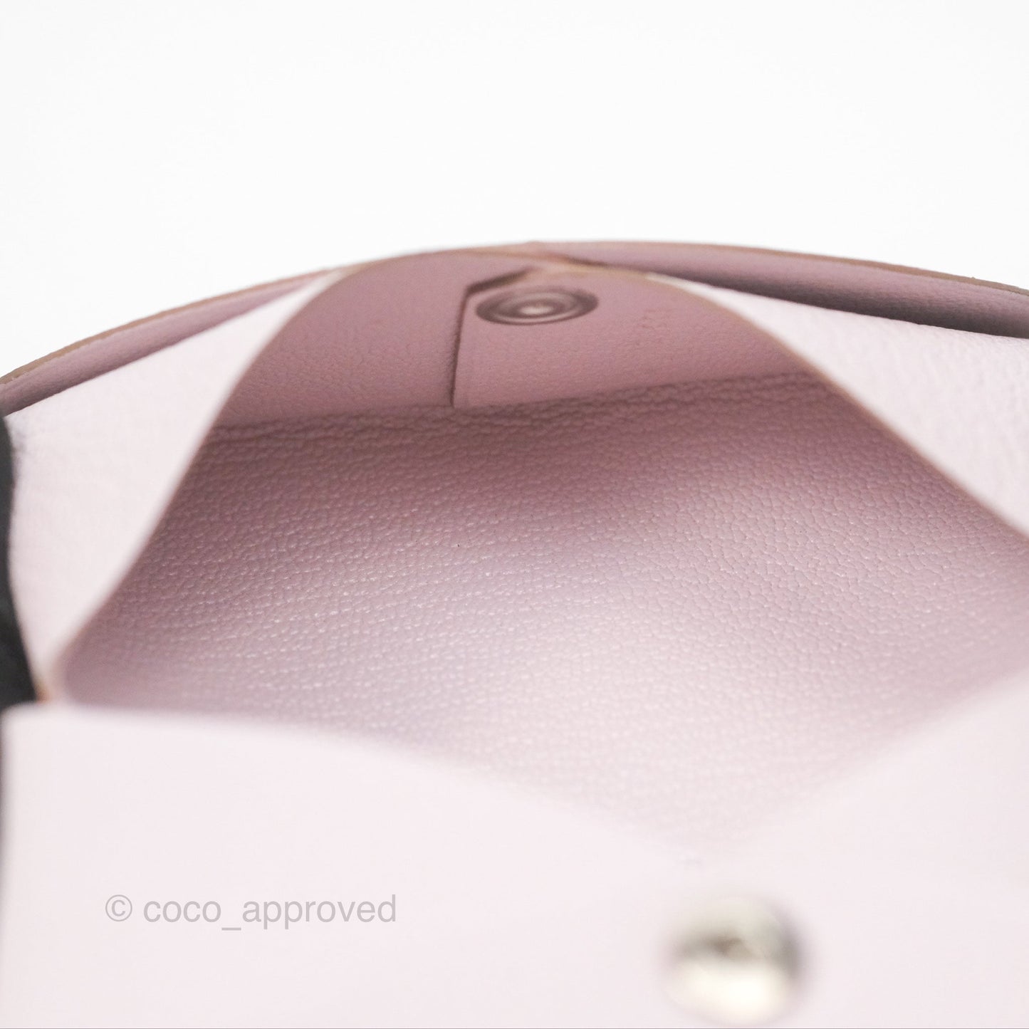 Hermès Calvi Card Holder Mauve Pale Chevre Mysore