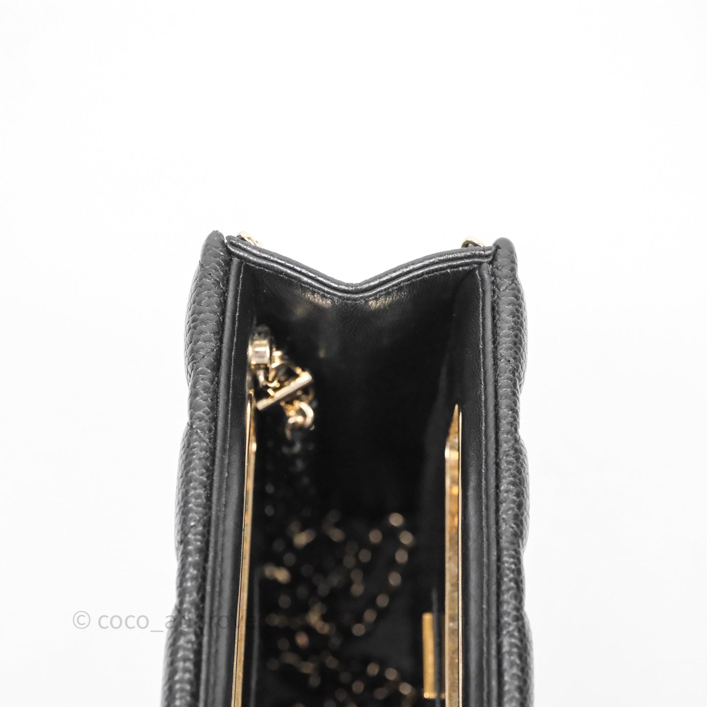 Chanel Evening Bag Caviar Black Gold Hardware