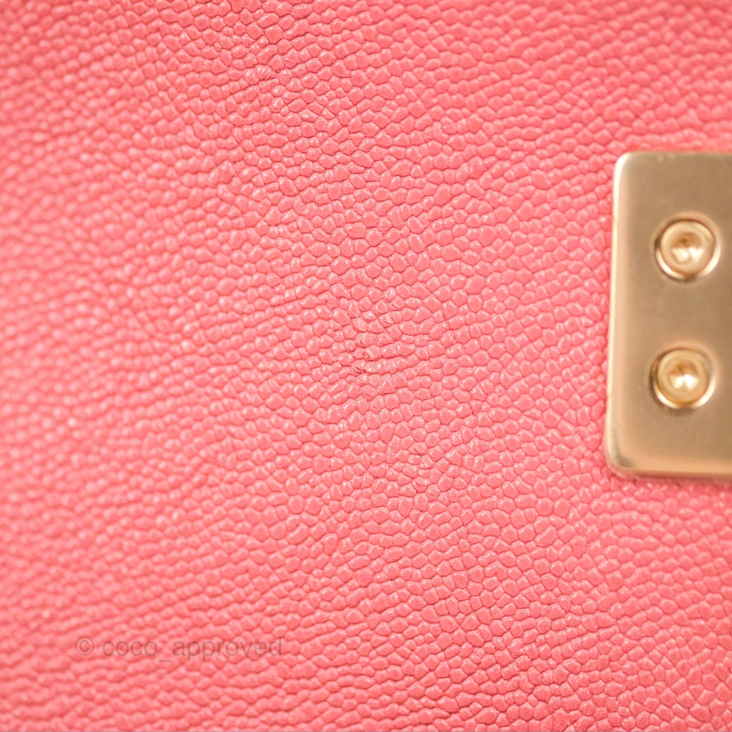 Chanel Small Chevron Boy Pink Caviar Gold Hardware