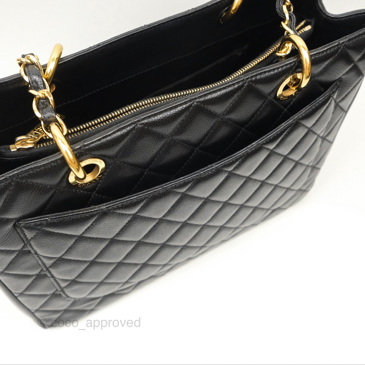 Chanel GST Black Caviar Gold Hardware
