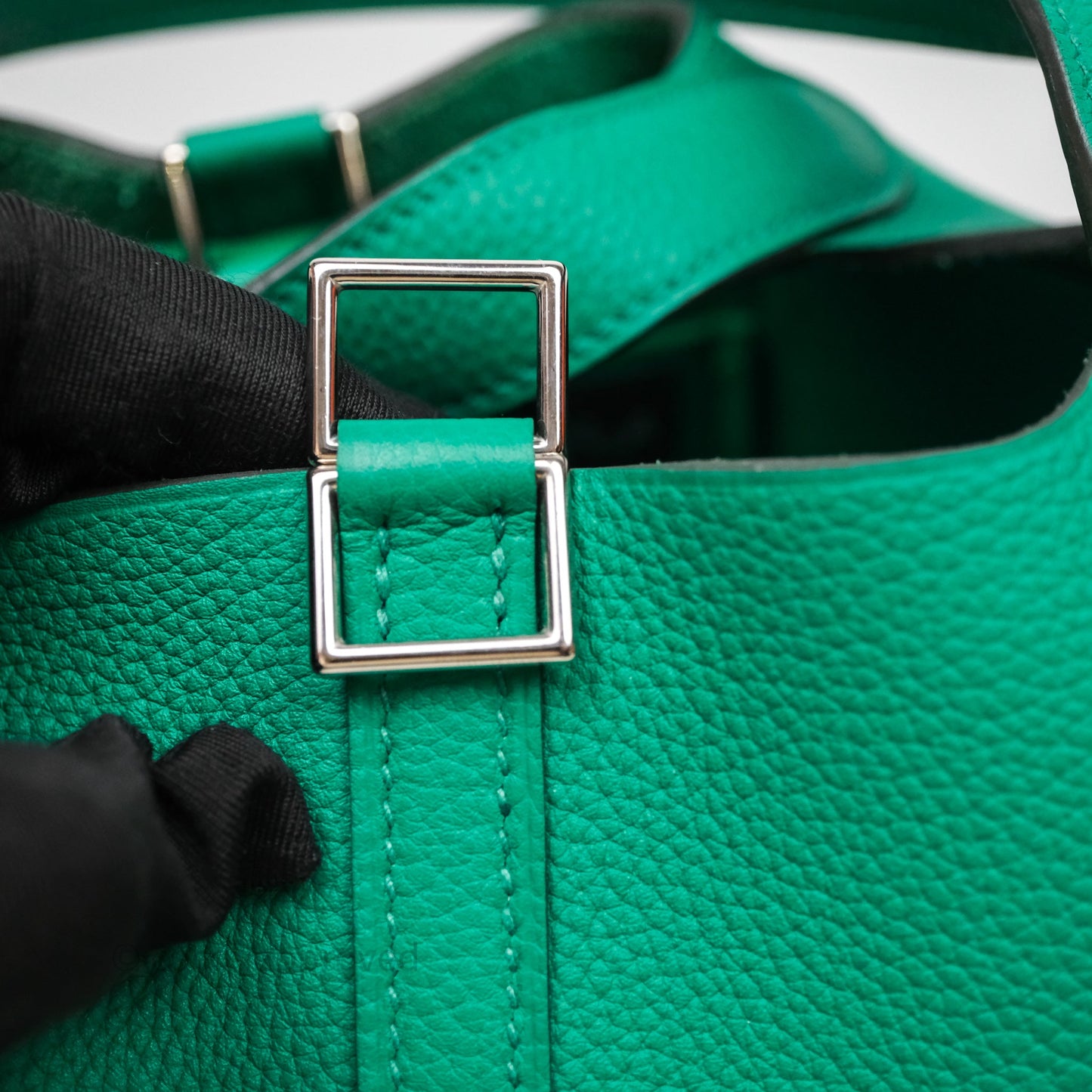 Hermes Picotin 18 Vert Jade O6 Clemence Palladium Hardware